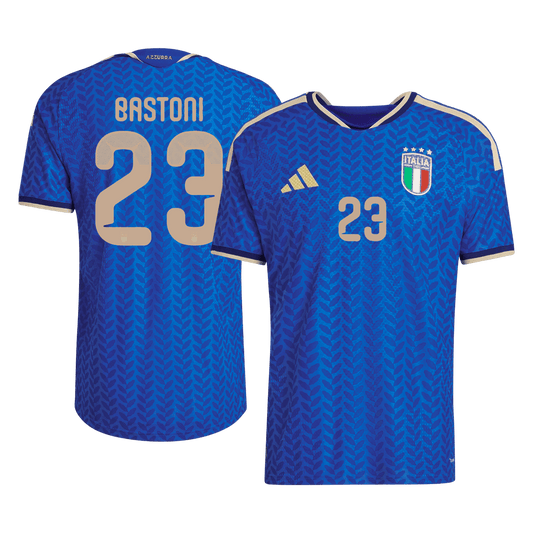 Authentic BASTONI #23 Italy Home Soccer Jersey 2026