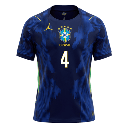 MARQUINHOS #4 Brazil Away Soccer Jersey World Cup 2026 Navy