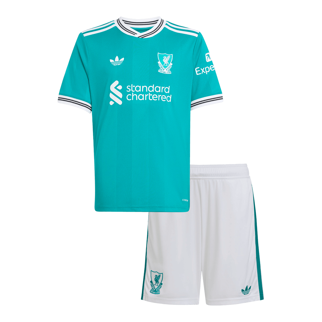 Kid's Liverpool Third Away Soccer Jersey Kit(Jersey+Shorts) 2025/26