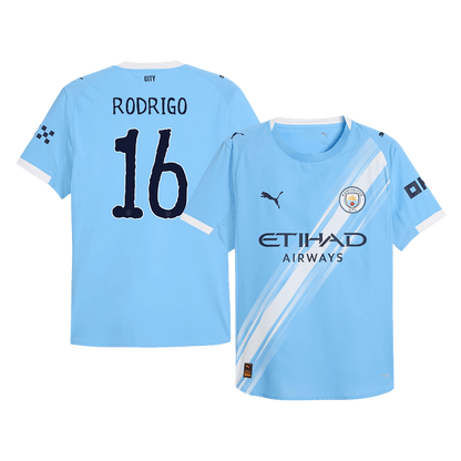 Authentic RODRIGO #16 Manchester City Home Soccer Jersey 2025/26 Blue - Club World Cup