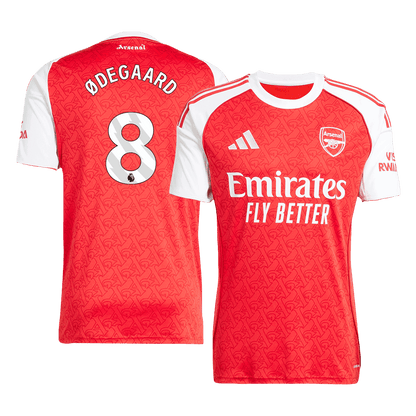 #8 Arsenal Home Soccer Jersey 2025/26 Red