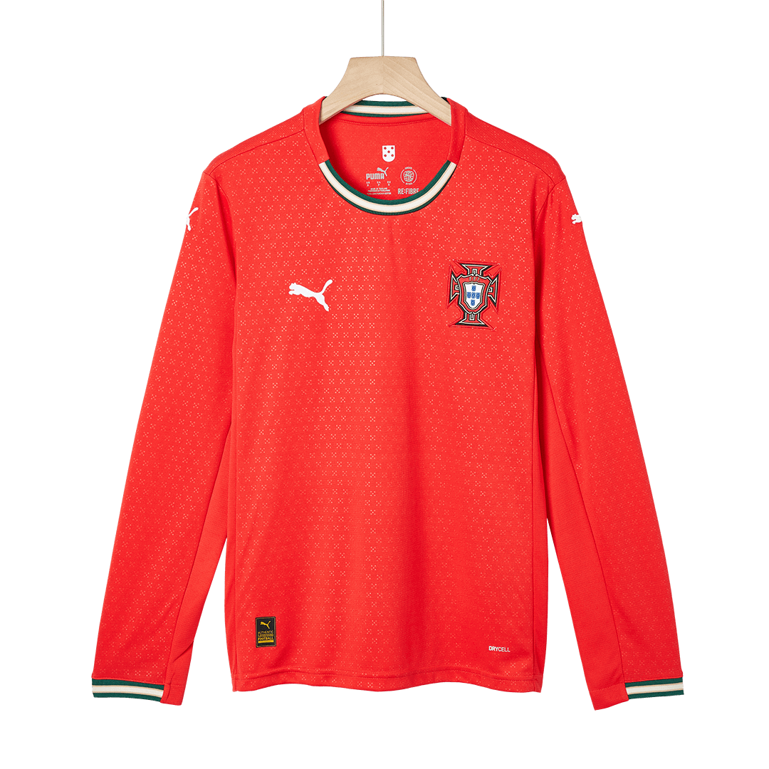 RONALDO #7 Portugal Home Long Sleeve Soccer Jersey 2025 Red