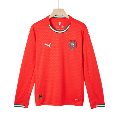RONALDO #7 Portugal Home Long Sleeve Soccer Jersey 2025 Red