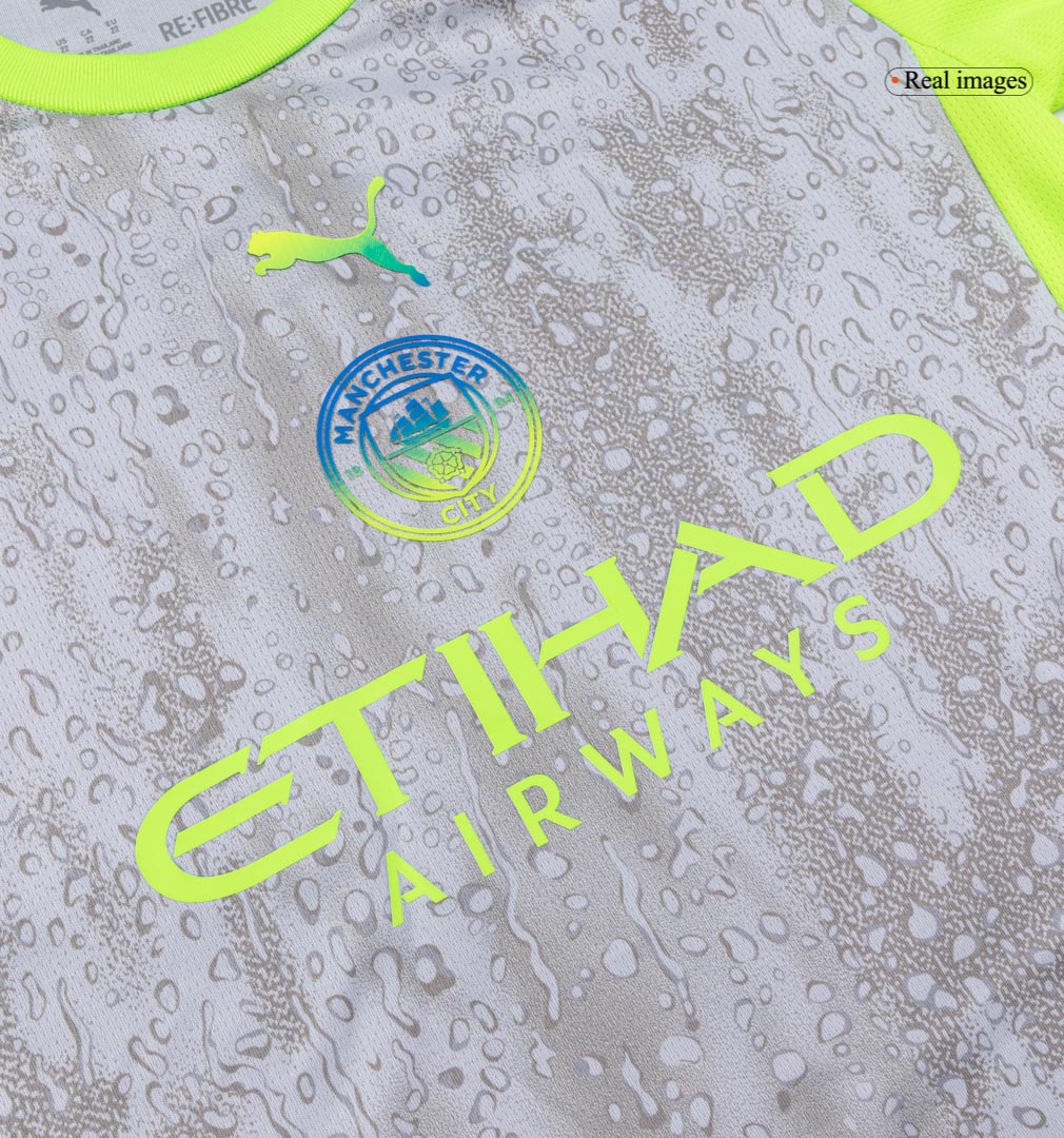 Kid's Manchester City Third Away Soccer Jersey Kit(Jersey+Shorts+Socks) 2025/26