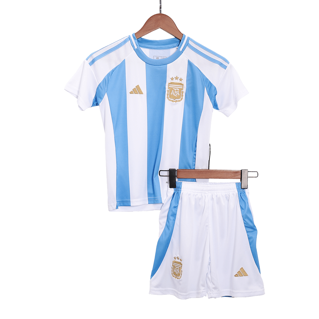 Kid's Argentina Home Soccer Jersey Kit(Jersey+Shorts+Socks) 2024