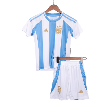 Kid's Argentina Home Soccer Jersey Kit(Jersey+Shorts+Socks) Copa America 2024