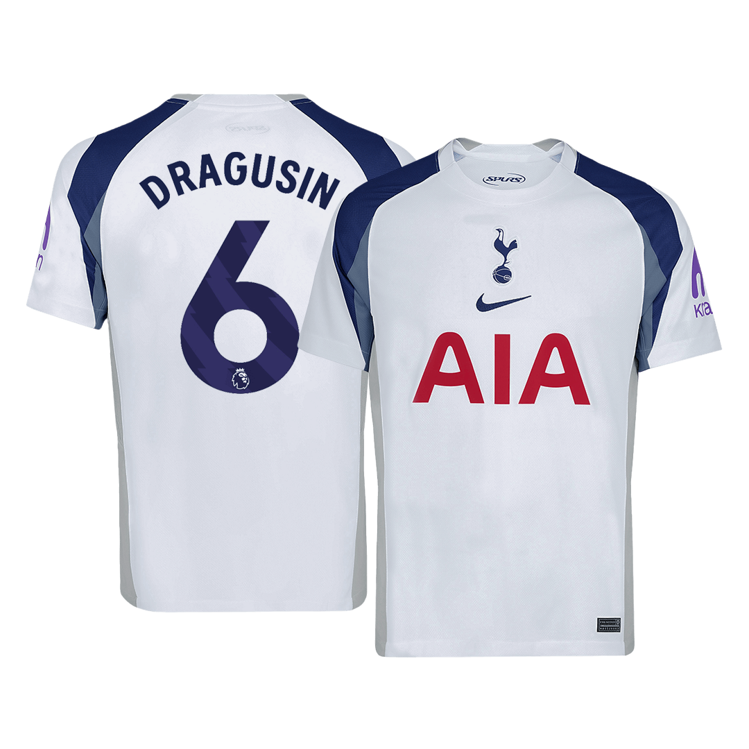 DRAGUSIN #6 Tottenham Hotspur Home Soccer Jersey 2025/26 White