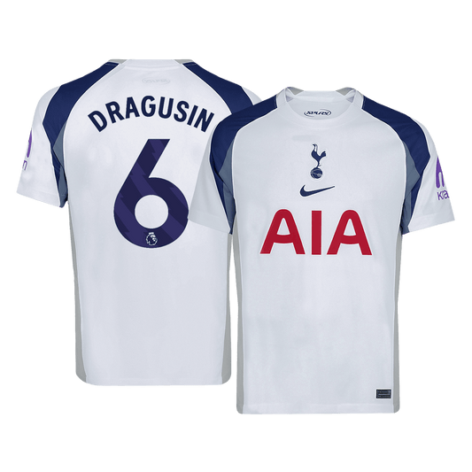 DRAGUSIN #6 Tottenham Hotspur Home Soccer Jersey 2025/26 White