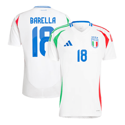 BARELLA #18 Italy Away Soccer Jersey Euro 2024