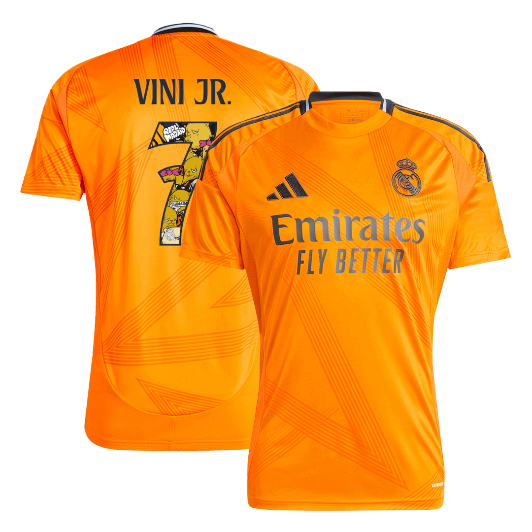 VINI JR. #7 Real Madrid Away football shirt 2024/25 - Bear Champ Font