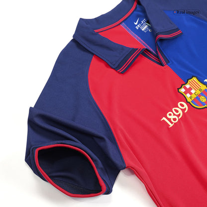 Retro KLUIVERT #9 1999/00 Barcelona Home Soccer Jersey - 100th Anniversary