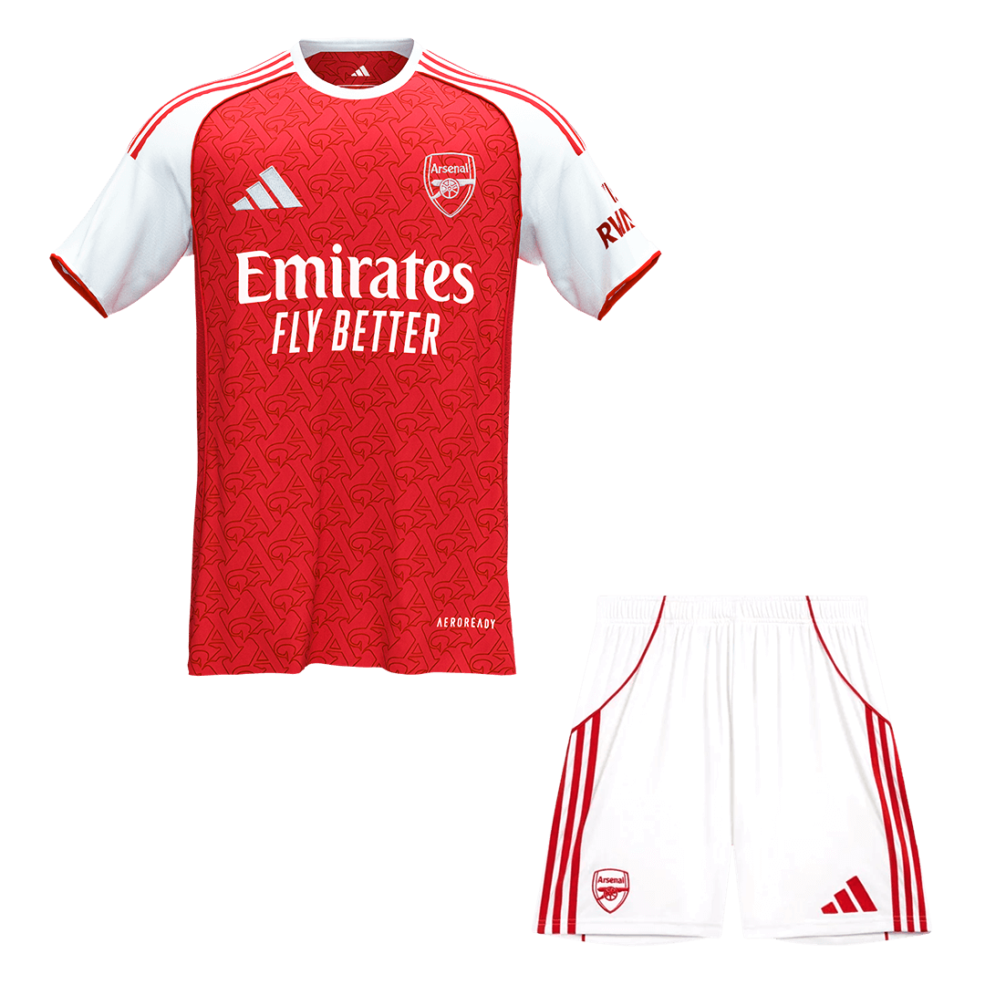 Arsenal Home Soccer Jersey Kit(Jersey+Shorts) 2025/26 Red