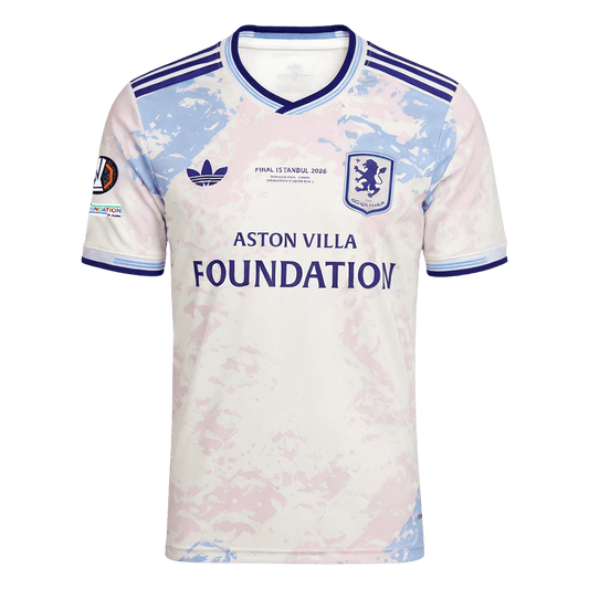 Aston Villa Third Soccer Jersey 2025/26 White UEFA Europa League Final Edition (Foundation Sponsor)