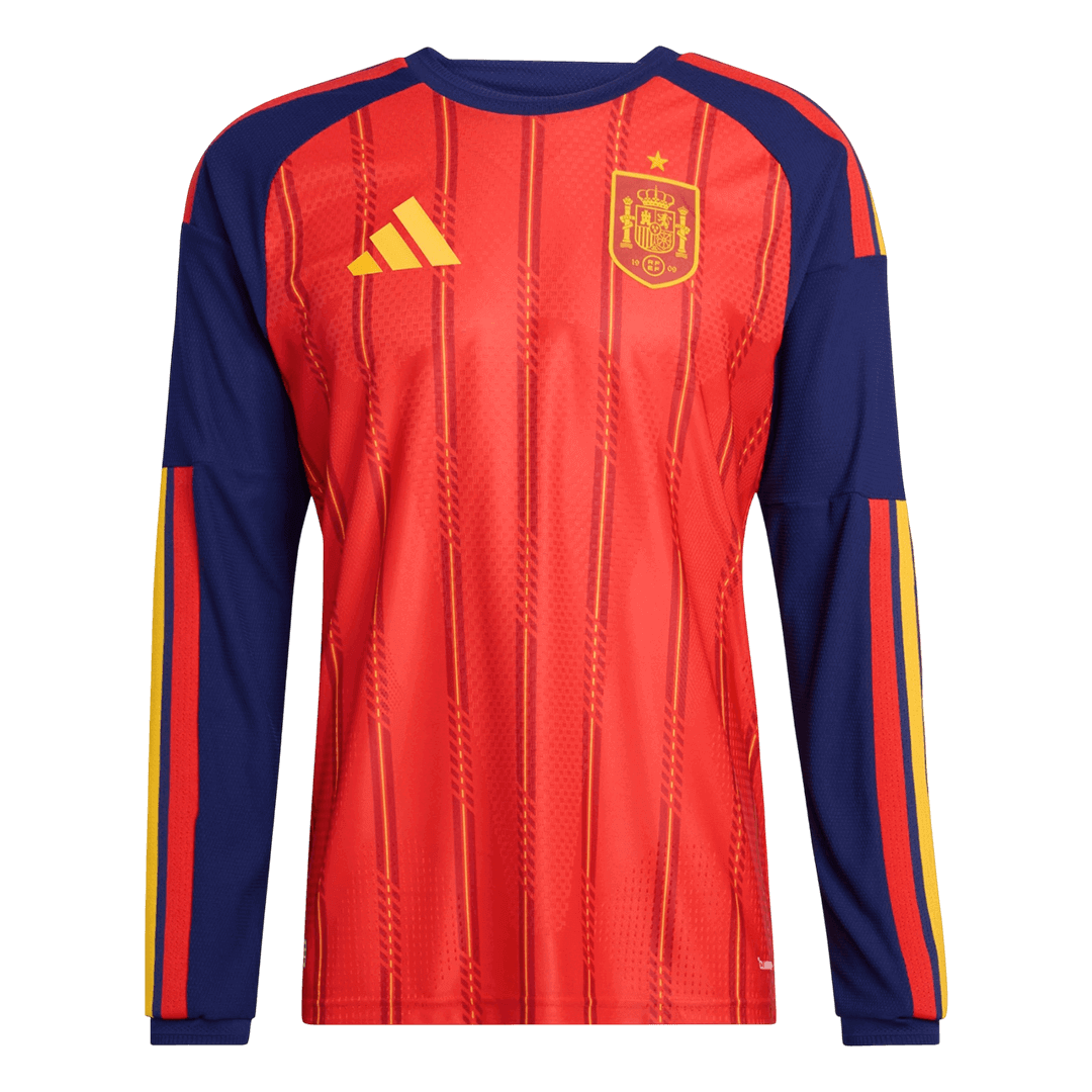 Authentic Spain Home Long Sleeve Soccer Jersey 2026