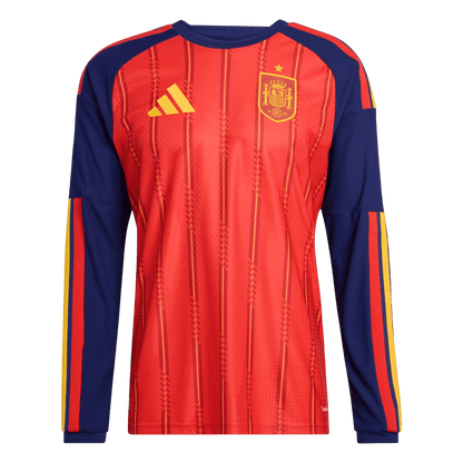 Authentic Spain Home Long Sleeve Soccer Jersey 2026