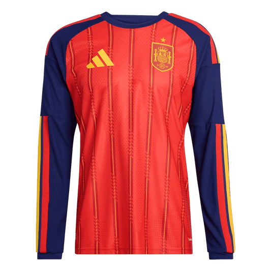 Authentic Spain Home Long Sleeve Soccer Jersey 2026