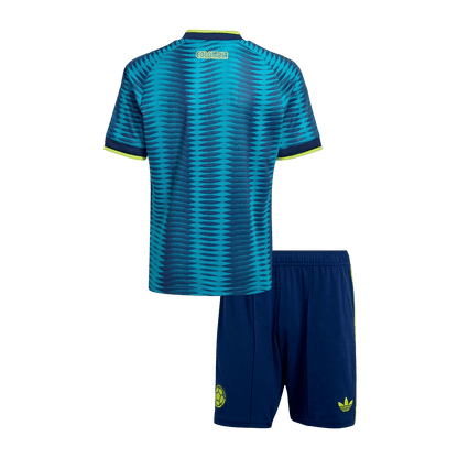 Kid's Colombia Away Soccer Jersey Kit(Jersey+Shorts) World Cup 2026 Blue