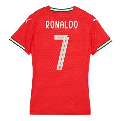 RONALDO #7 Women's Portugal Home Soccer Jersey 2025 Red
