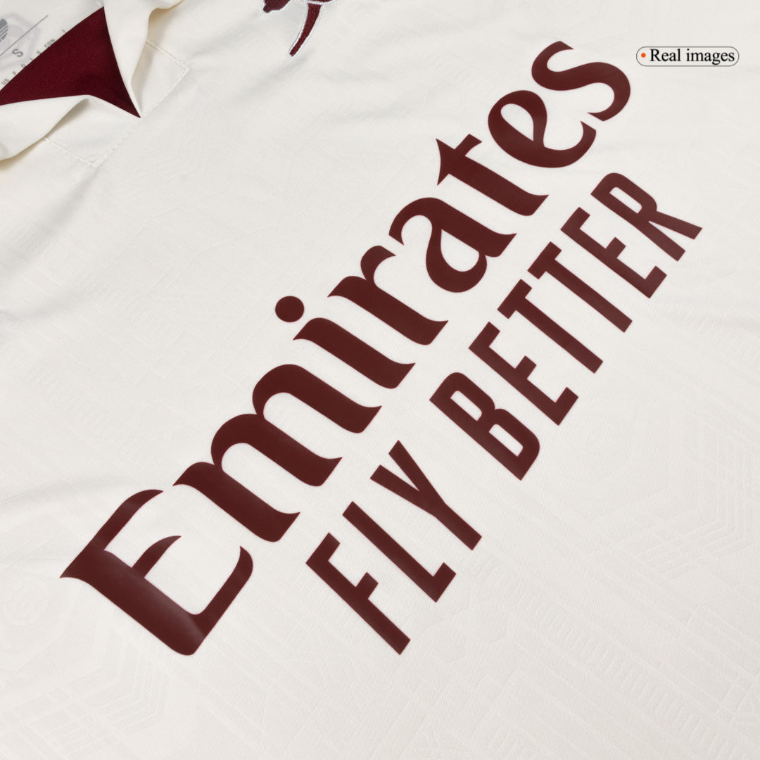 Arsenal Third Away Long Sleeve Soccer Jersey 25/26 White