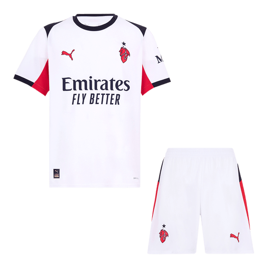 AC Milan Away Soccer Jersey Kit(Jersey+Shorts) 2025/26 White