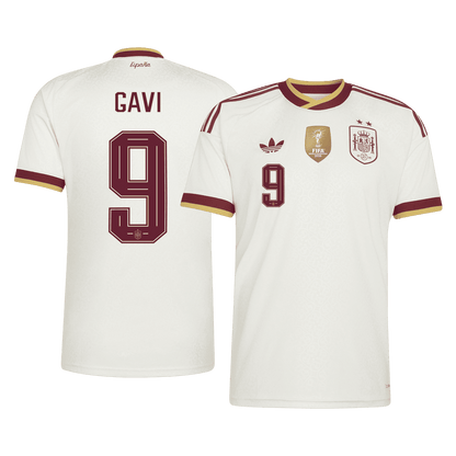 GAVI #9 Spain Champion Edition Away Soccer Jersey World Cup 2026 White