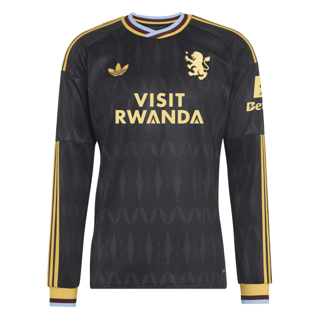 Aston Villa Away Long Sleeve Soccer Jersey 2026/27 Black