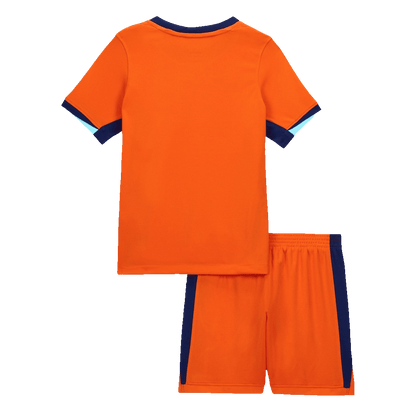 Kid's Netherlands Home Soccer Jersey Kit(Jersey+Shorts) Euro 2024