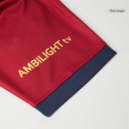 RAPHINHA #11 Barcelona Home Soccer Jersey 2024/25 Red&Blue - UCL