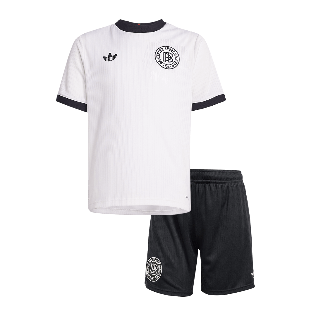 Kid's Germany 125th Anniversary Soccer Jersey Kit(Jersey+Shorts) 2025 White