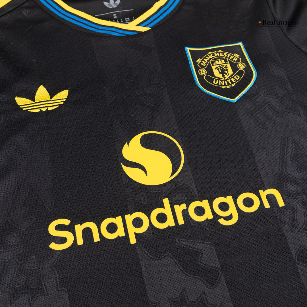 Women's Manchester United Third Away Soccer Jersey 2025/26 Black