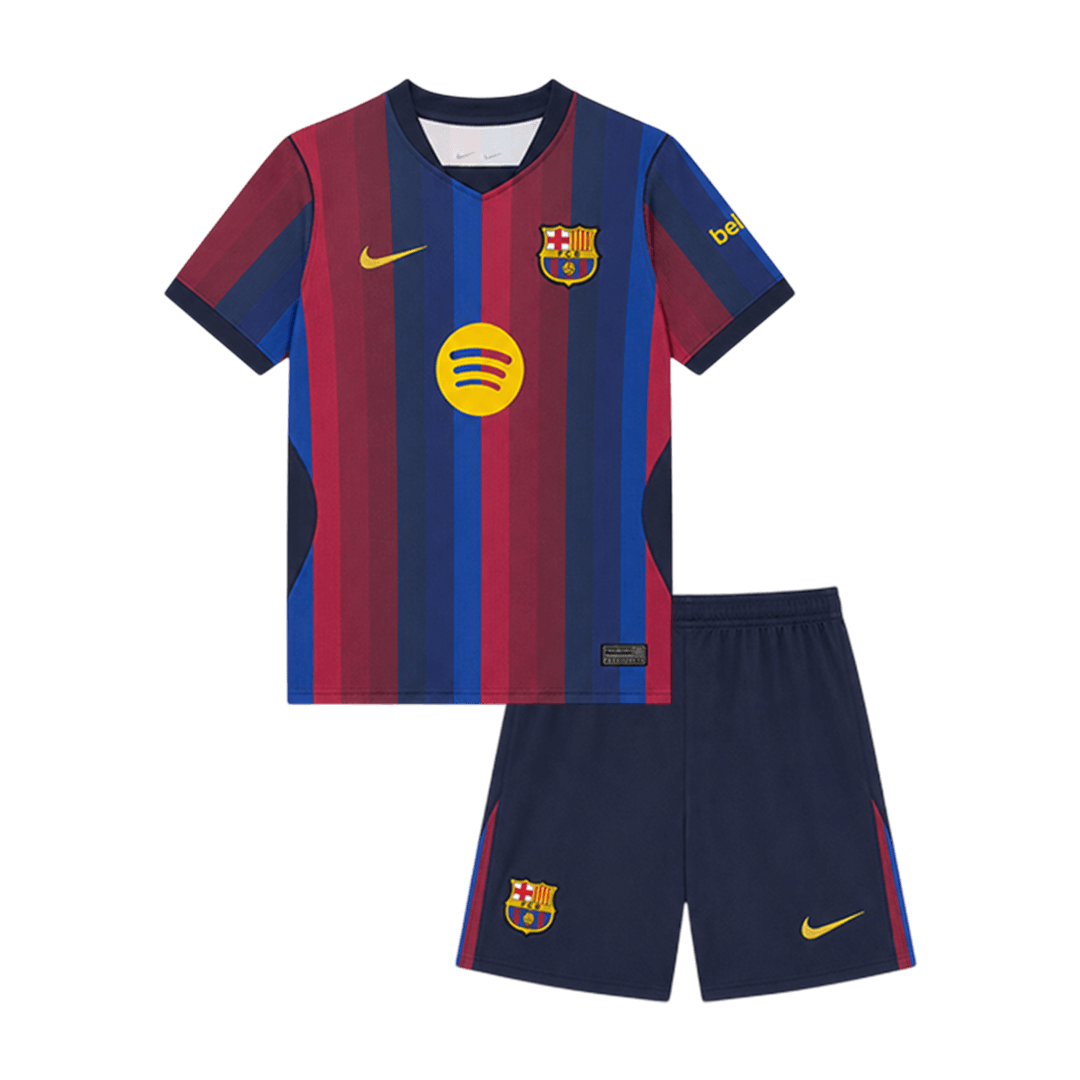 Kids Barcelona Home Soccer Jersey Kit (Jersey+Shorts) 2026/27 Red&Blue