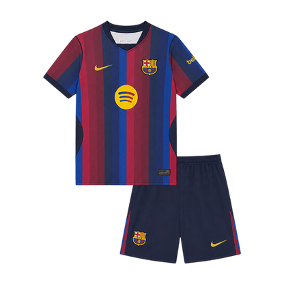 Kids Barcelona Home Soccer Jersey Kit (Jersey+Shorts) 2026/27 Red&Blue