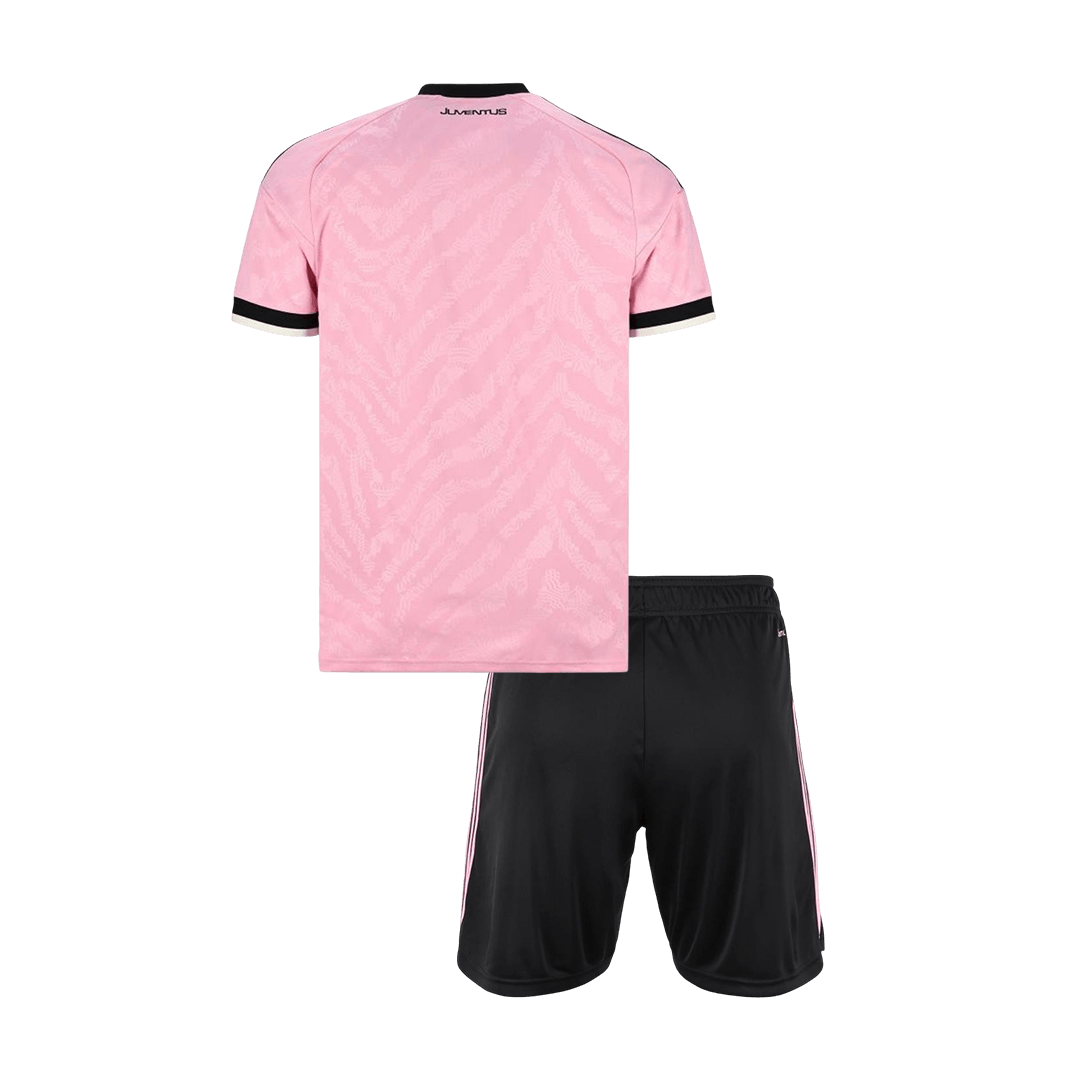 Kids Juventus Away Soccer Jersey Kit (Jersey+Shorts) 2026/27 Pink