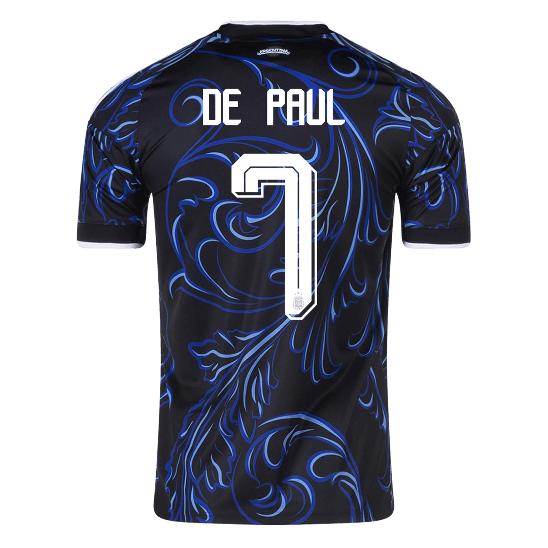 DE PAUL #7 Argentina Away Soccer Jersey World Cup 2026 Black