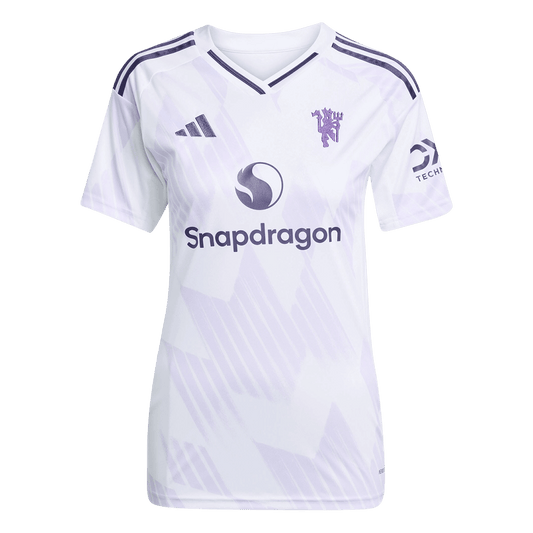 Women's Manchester United Away Soccer Jersey 25/26 White