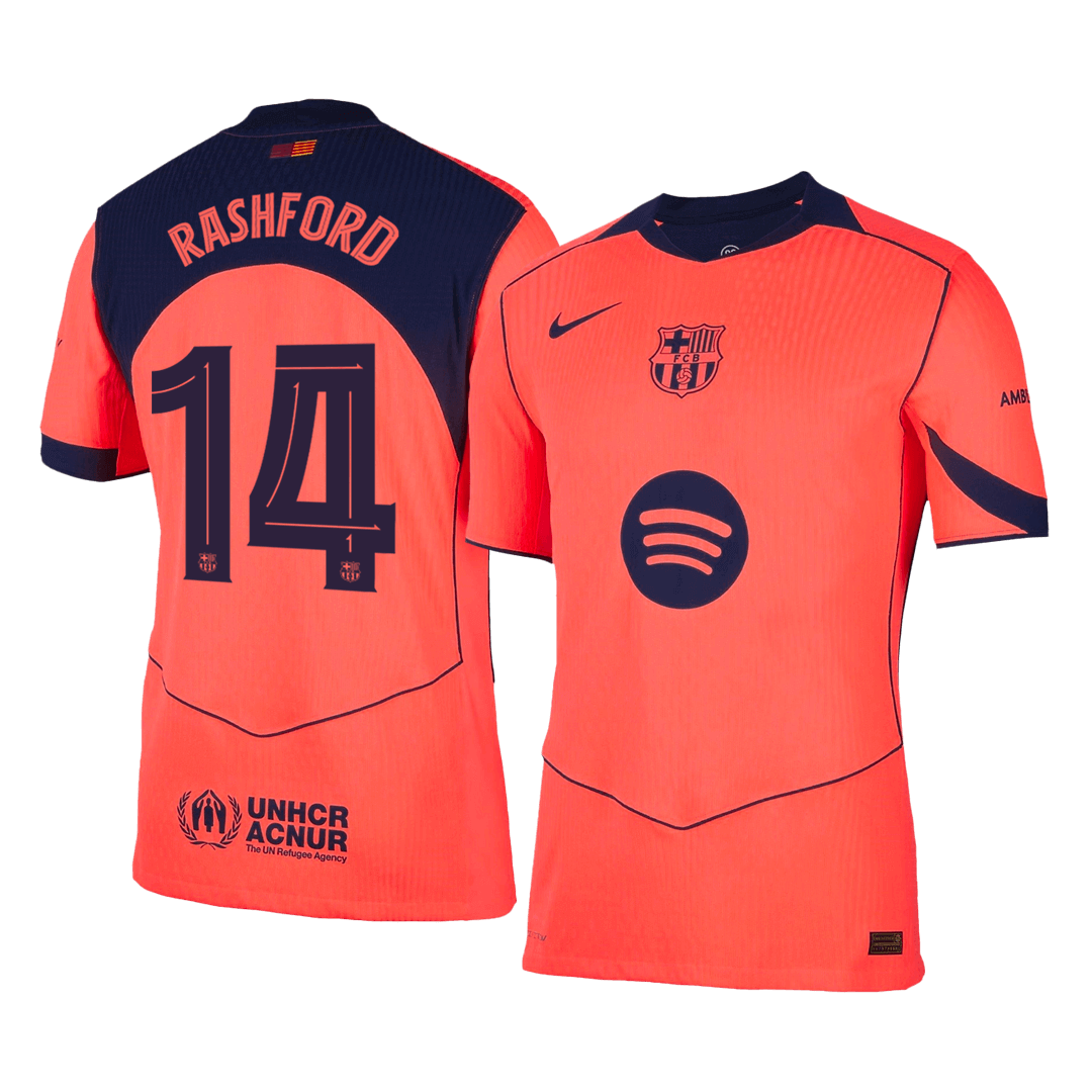 Authentic RASHFORD #14 Barcelona Third Away Soccer Jersey 2025/26