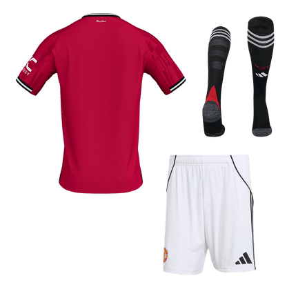 Manchester United Home Soccer Jersey Kit(Jersey+Shorts+Socks) 2025/26 Red
