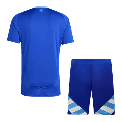 Men's Argentina Away Soccer Jersey Kit  (Jersey+Shorts) 2024
