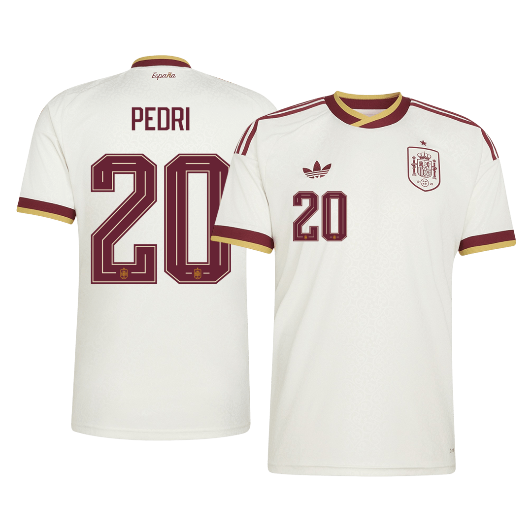 PEDRI #20 Spain Away Soccer Jersey World Cup 2026 White