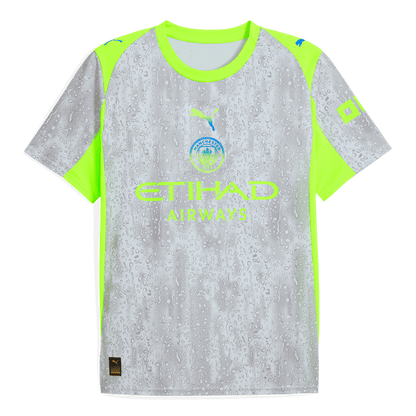 Manchester City Third Away Soccer Jersey Kit(Jersey+Shorts) 25/26 Gray