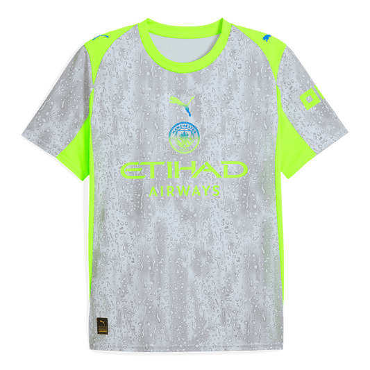 Manchester City Third Away Soccer Jersey 25/26 Gray