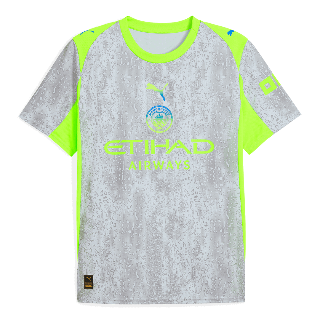 Manchester City Third Away Soccer Jersey Kit(Jersey+Shorts+Socks) 25/26 Gray