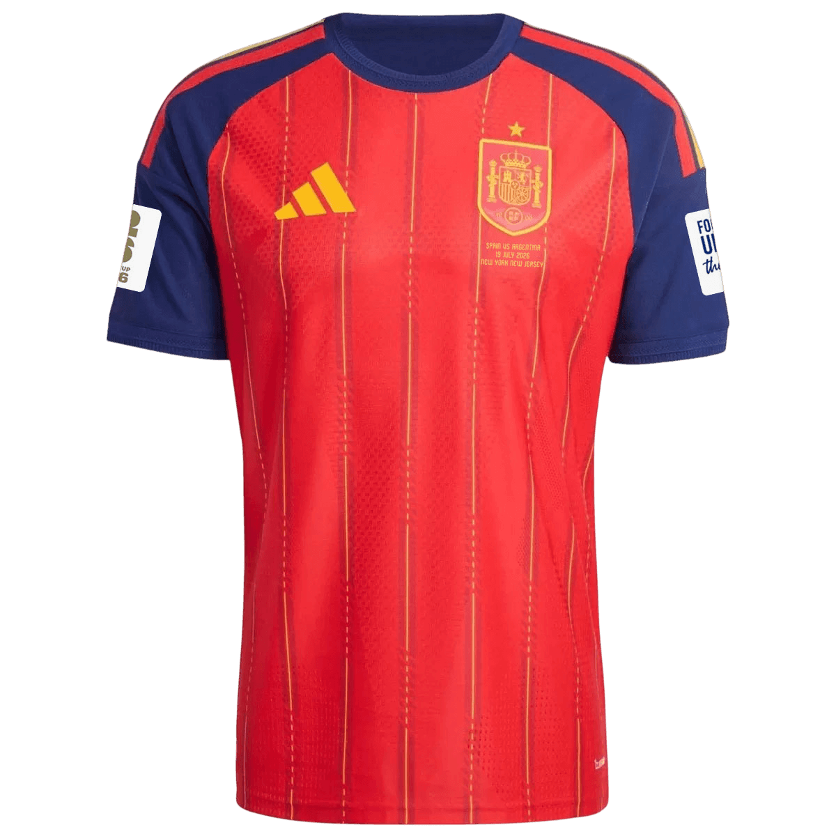 Spain Home Soccer Jersey FIFA World Cup 2026 Final Match Edition (With Patches)