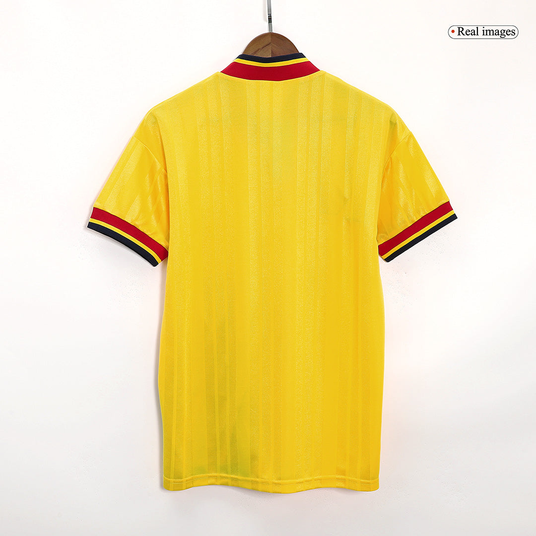 Men Retro Fan Version Arsenal Away Soccer Jersey 1993/94 Yellow