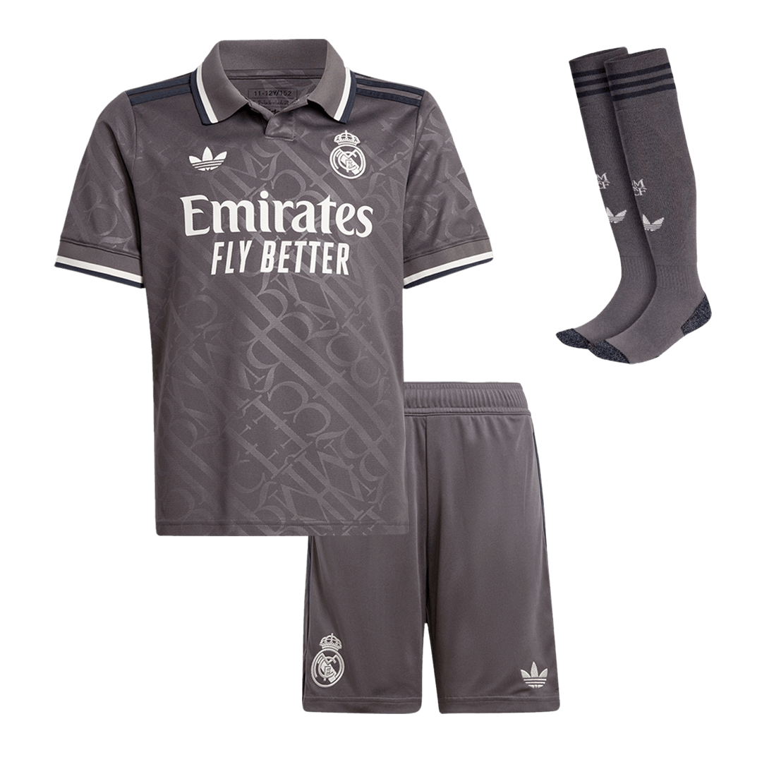 Kid's Real Madrid Third Away Football Shirt Kit (Shirt+Shorts+Socks) 2024/25 Football Kit UK