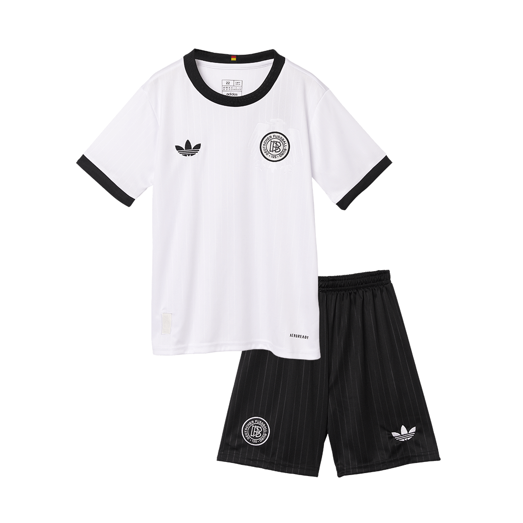 Kid's Germany 125th Anniversary Soccer Jersey Kit(Jersey+Shorts) 2025 White