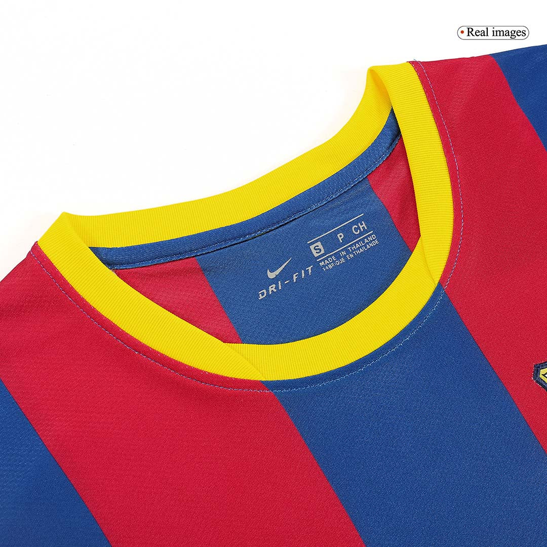 Retro XAVI #6 2010/11 Barcelona Home Soccer Jersey