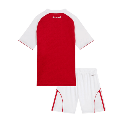 Kid's Arsenal Home Soccer Jersey Kit(Jersey+Shorts) 2025/26 Red