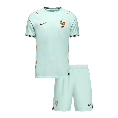 Kid's France Away Soccer Jersey Kit(Jersey+Shorts) World Cup 2026 White