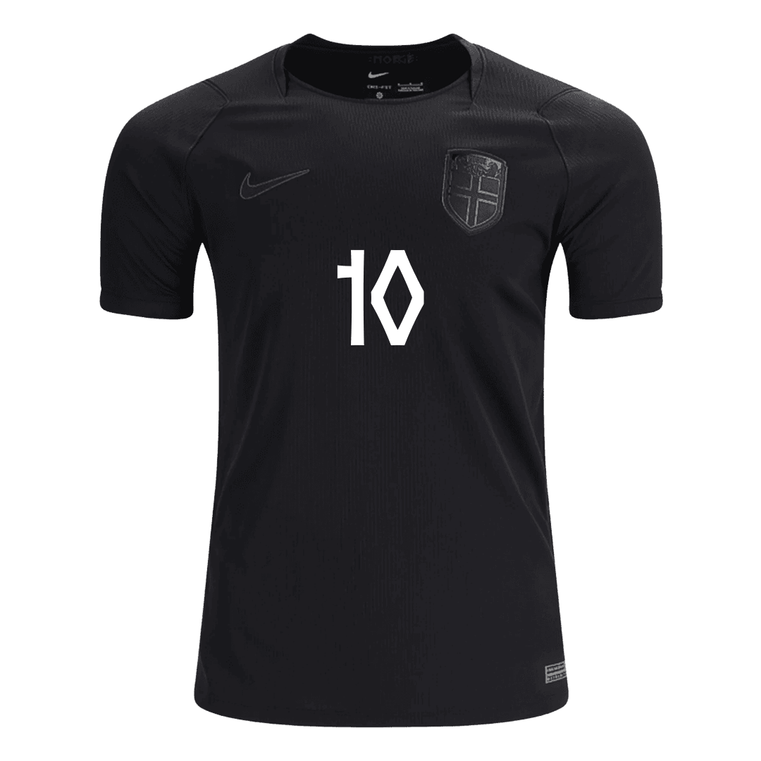 ØDEGAARD #10 Norway Away Soccer Jersey World Cup 2026 Black